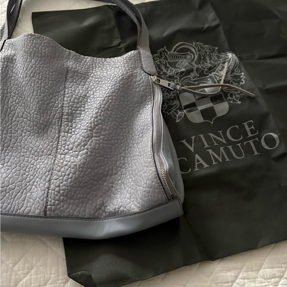 Vince Camuto Periwinkle Leather  Tote Bag